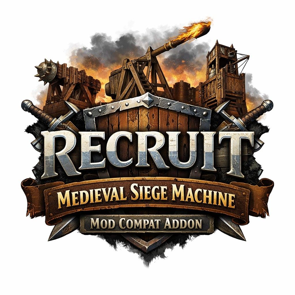 Recruits-Medieval Siege Machine mod compat addon logo