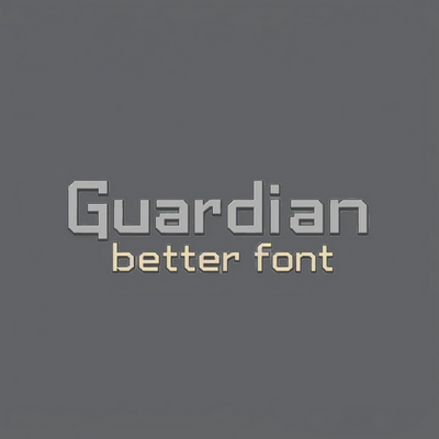 Guardian better font logo