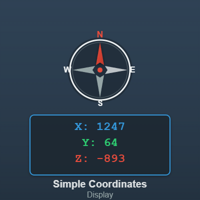 Simple Coordinates Display