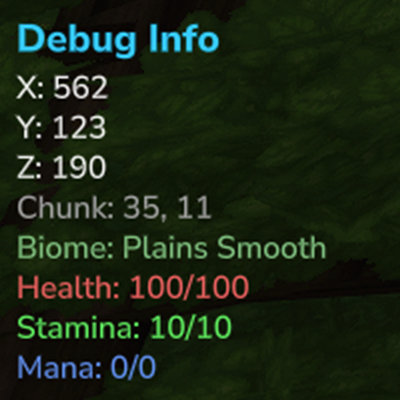 Simple Debug Info Hud