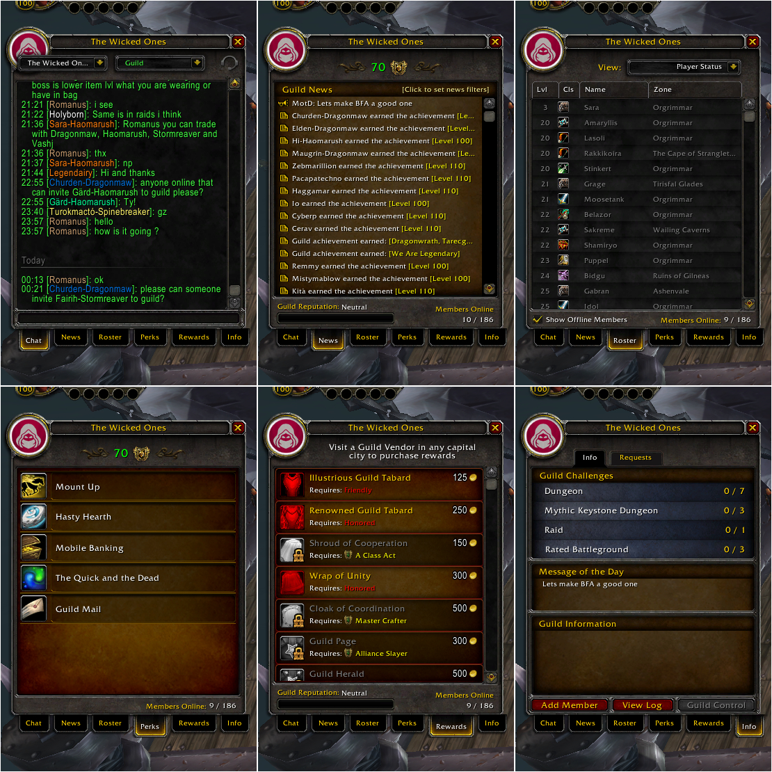 Classic Guild Frame Addons World of Warcraft