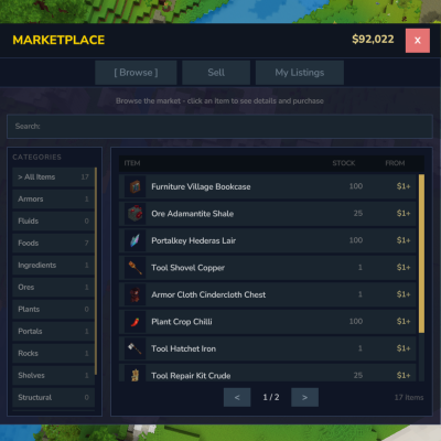 EcotaleMarketplace - Player-Driven Shop