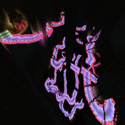 Ice race in the underground cave