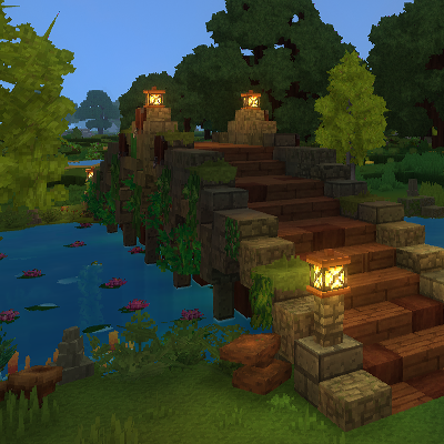 Cozy Pond & Bridge Prefab