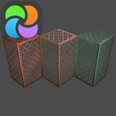 Fusion connected copper grate logo