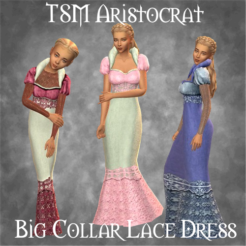 TSM Aristocrat Dress Big Collar Lace logo