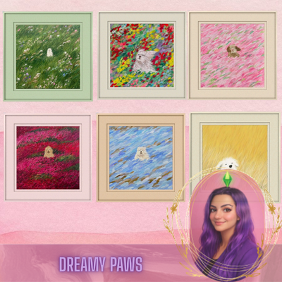 Dreamy Paws Wall Art Set logo