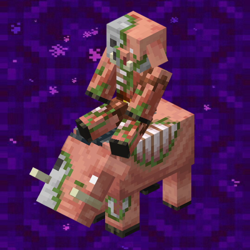 Realistic zombified piglins