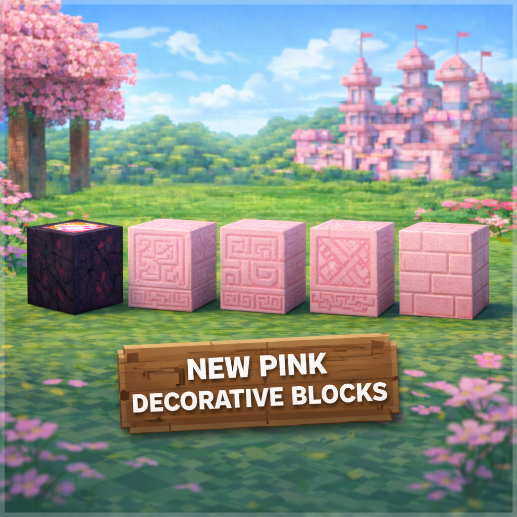 Crystal Wood Extension – Decorative Blocks, Roofs & Cloth Variants
