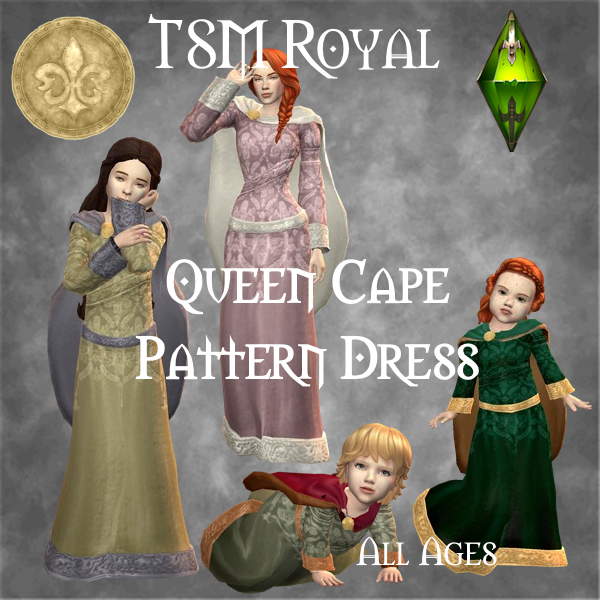 TSM Royal Queen Patterned Cape Dress logo