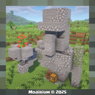 Moai Golem Statue