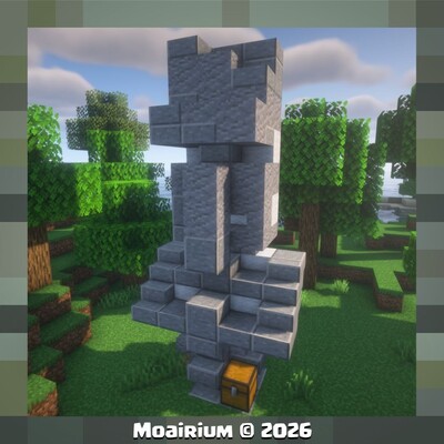 Moai Andesite Statue