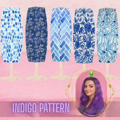 Indigo Pattern Floor Lamp logo