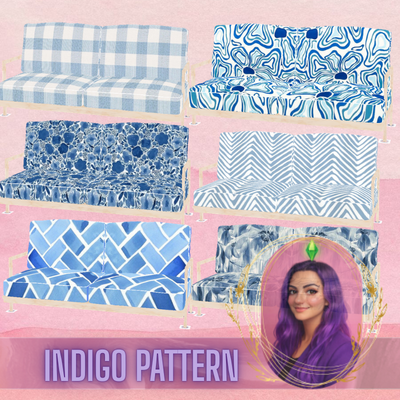 Indigo Pattern Sofa logo