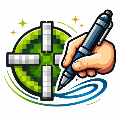 Drawable crosshair logo
