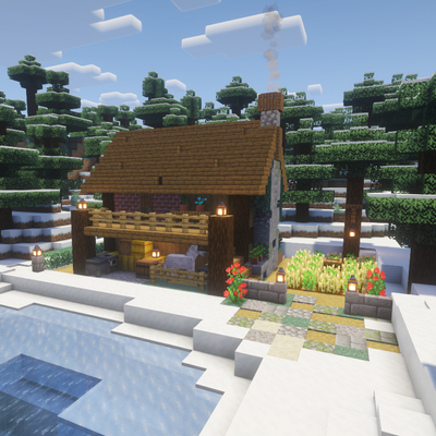 Small Snowy Cabin logo