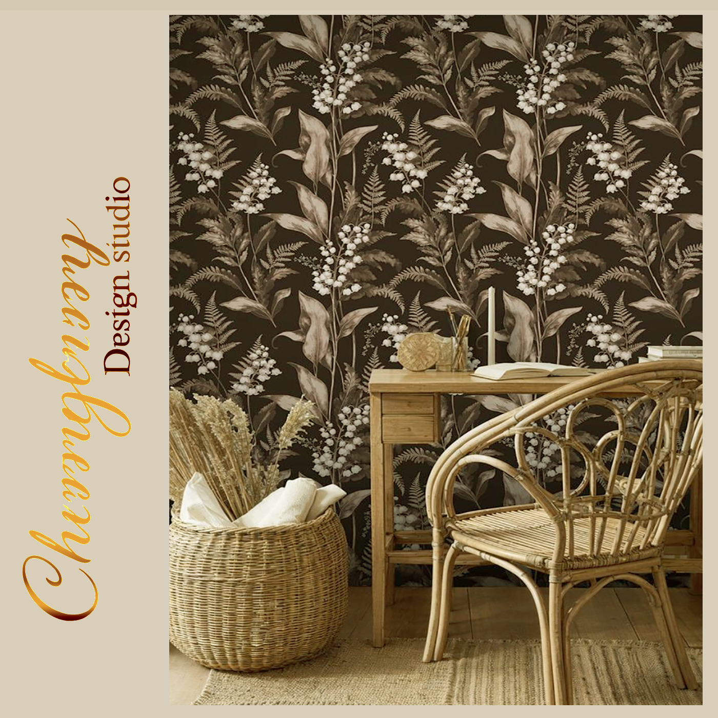 Vintage Floral Wallpaper | Lilies of the Valley logo