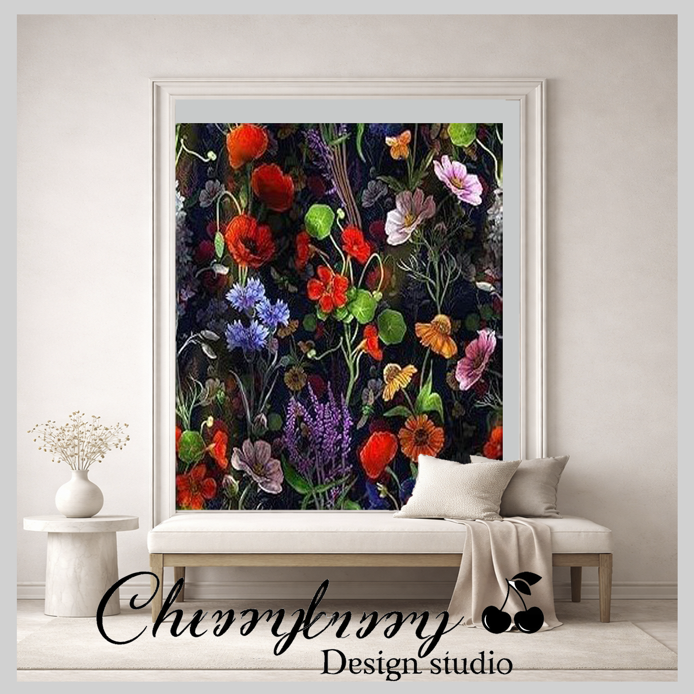 Dark floral logo