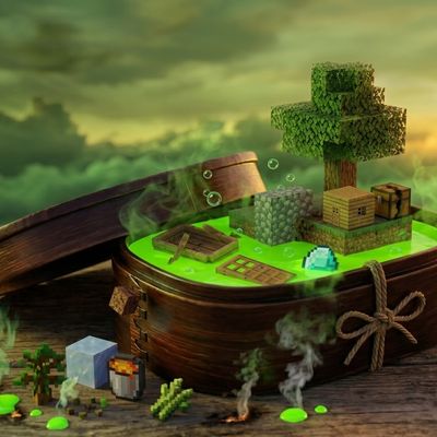 AcidIsland - Toxic SkyBlock logo