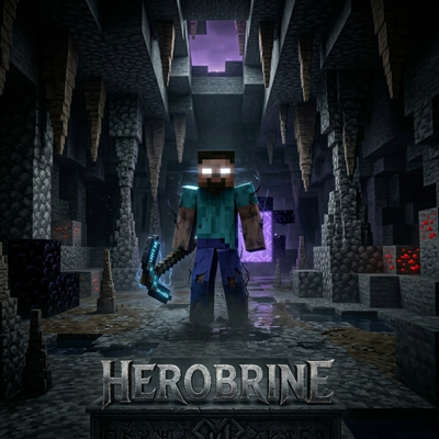 Creepy Herobrine logo