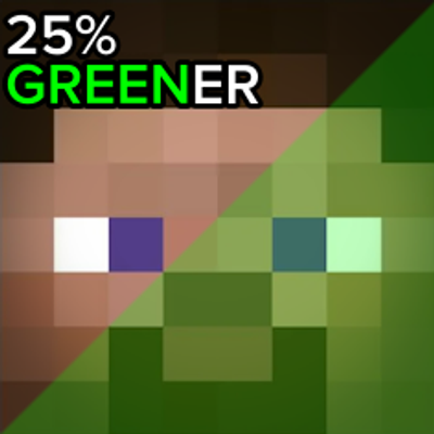 It's 25% Greener! logo
