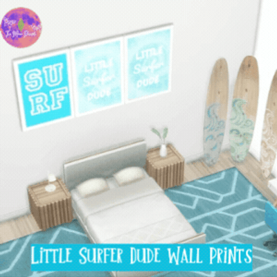 Little Surfer Dude Wall Prints🌴🌅🌊 logo