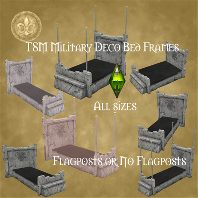 TSM Military Deco Bed Frames - Flagposts or No Flagposts logo