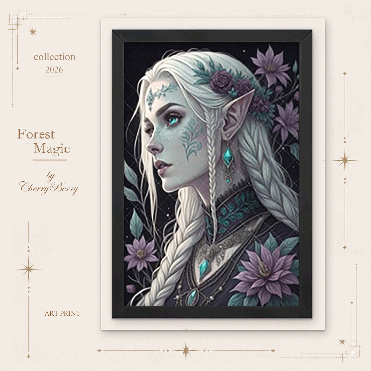 wall art Forest Magic (emerald) logo