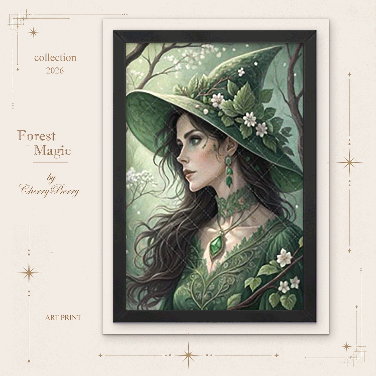 wall art Forest Magic (green) logo