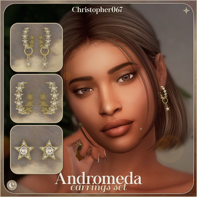 Andromeda Earrings Set - Star Shaped Diamond-Studded Hoop Earrings logo