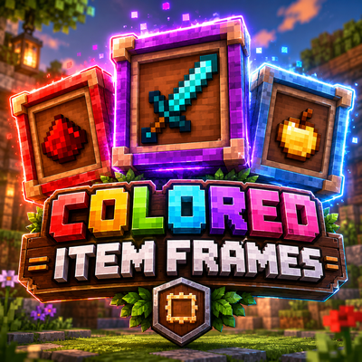 Colored Item Frames + Glowing Item Frames + Glowing Neon Effect