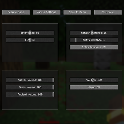Alternative Pause Menu
