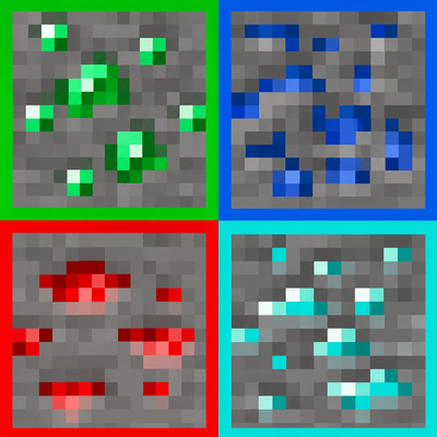 Visible ores - Overworld & Nether