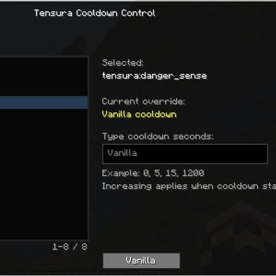 Tensura Cooldown Control + Creator QoL