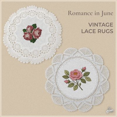 Romance in June Vintage Lace Rugs logo