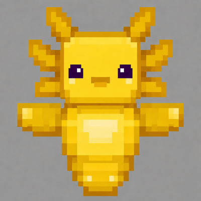 Cute Gold Axolotl Totem of Undying