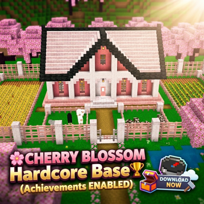 HardCore Survival World With Cherry House (Achievements On)