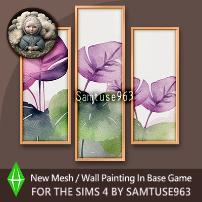 HQ Minimalist Plant Triptych #3 Sellable Extra B Samtuse963 logo