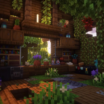 Animated Menu: Minecraft Overgrown Cabin