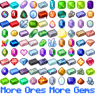 More Ores More Gems (Java Edition) logo