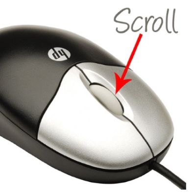 Scroll clicker (right button/the building thing)