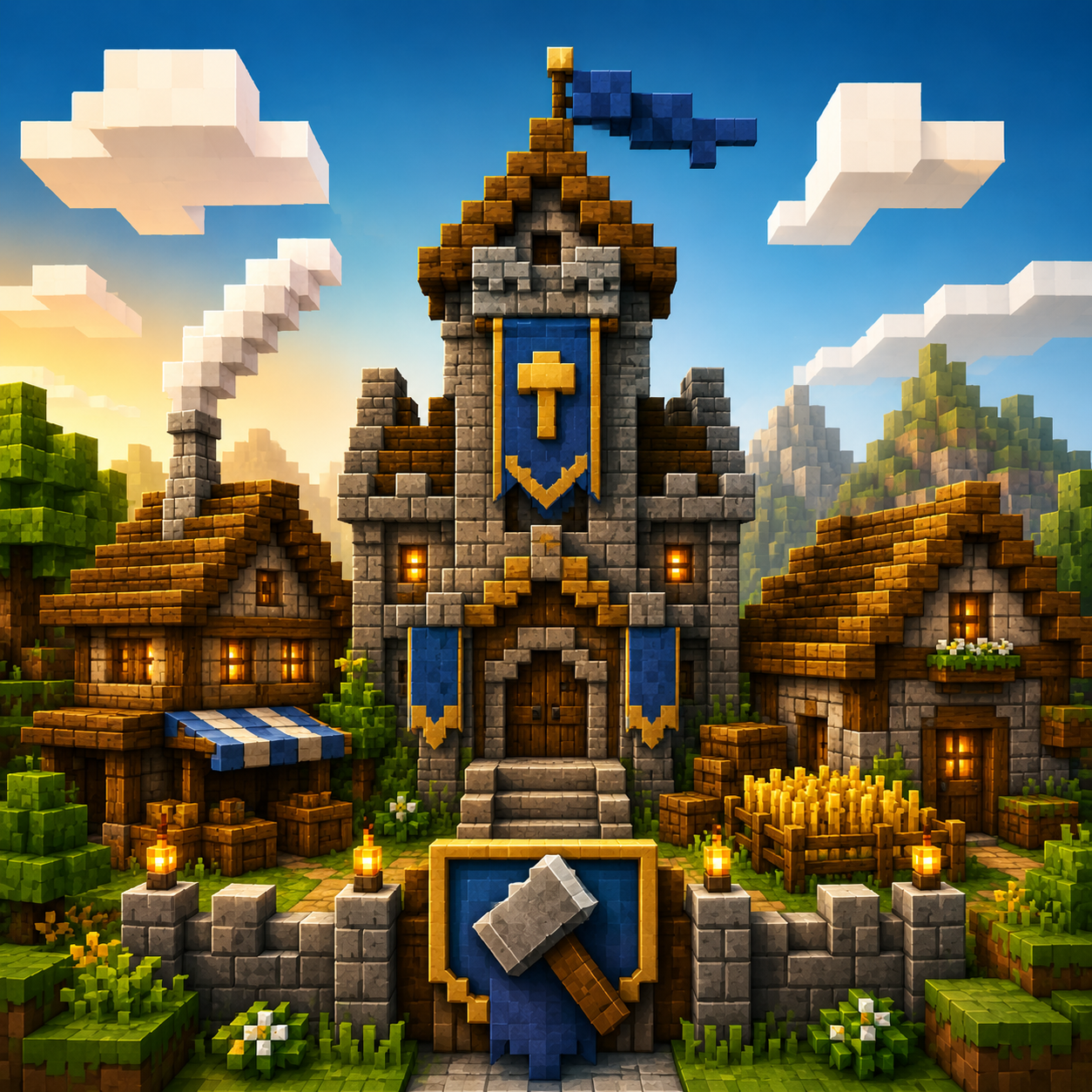 Founding Realms - Millénaire + MineColonies Town Building Adventure