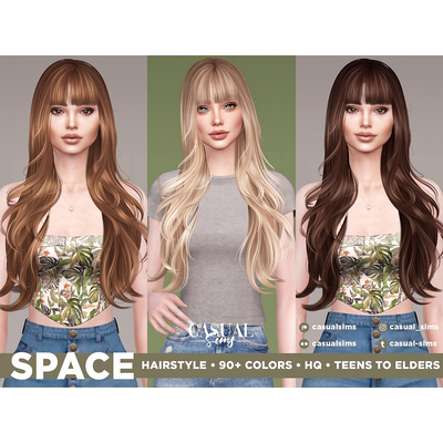 CasualSims - Space Hairstyle (With Bangs) logo