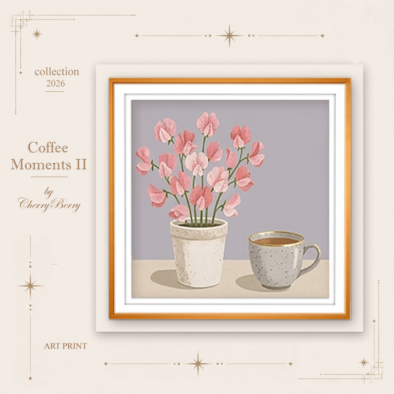 Coffee Moments in Pastel Colors | Wall art # II logo