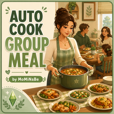 Auto Cook Group Meal - Sims Prefer Cook Group Meal