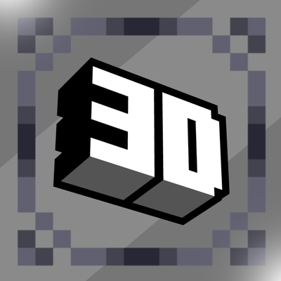 White 3D Outline
