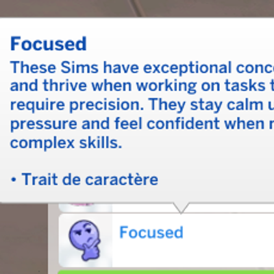 Focused trait logo