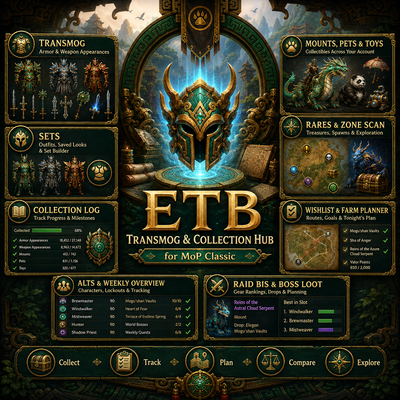 ETB: Transmog & Collection Hub addon image logo