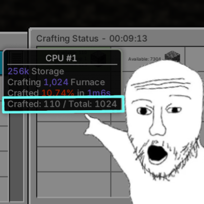 AE2 Crafting CPU Item Count Display logo