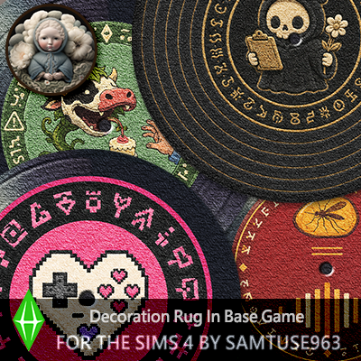 Vinyl Record Round Rug Collection Samtuse963 logo